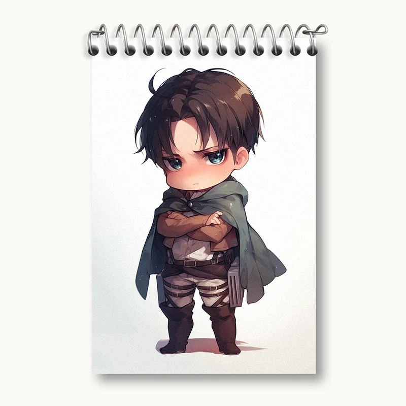 دفتر یادداشت 50 برگ خندالو مدل انیمه اتک آن تایتان کد F2857