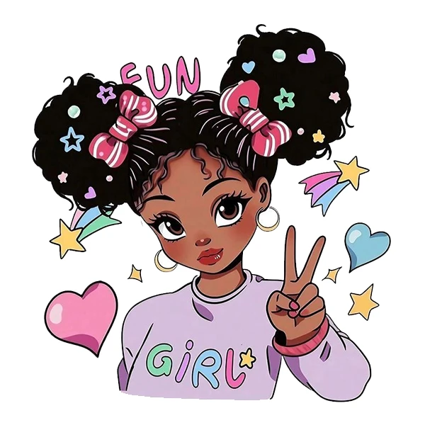 استیکر پارچه و لباس پاد آفرین طرح دختر کد 4932