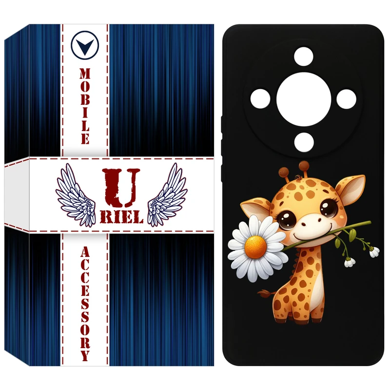 کاور یوریل مدل KSH کد 38 طرح زرافه مناسب برای گوشی موبایل آنر X9b / X50 / Magic6 Lite / Magic 6 Lite