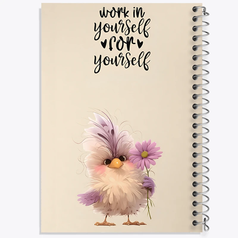 دفتر لیست خرید 50 برگ خندالو طرح Work In Yourself For Yourself کد F5842