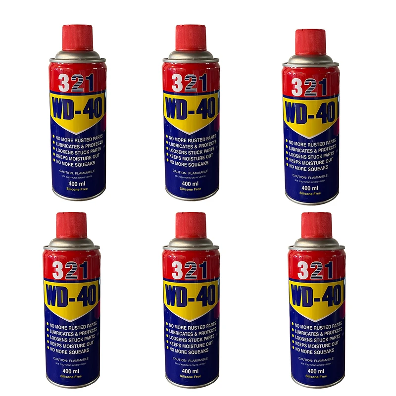اسپری روان کننده 123مدل -WD-40 حجم 400 میلی لیتر بسته 6 عددی