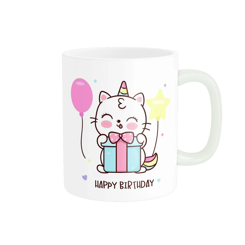 ماگ پادآفرین مدل تولدی طرح تولدت مبارک کیوت و بامزه کد p8984