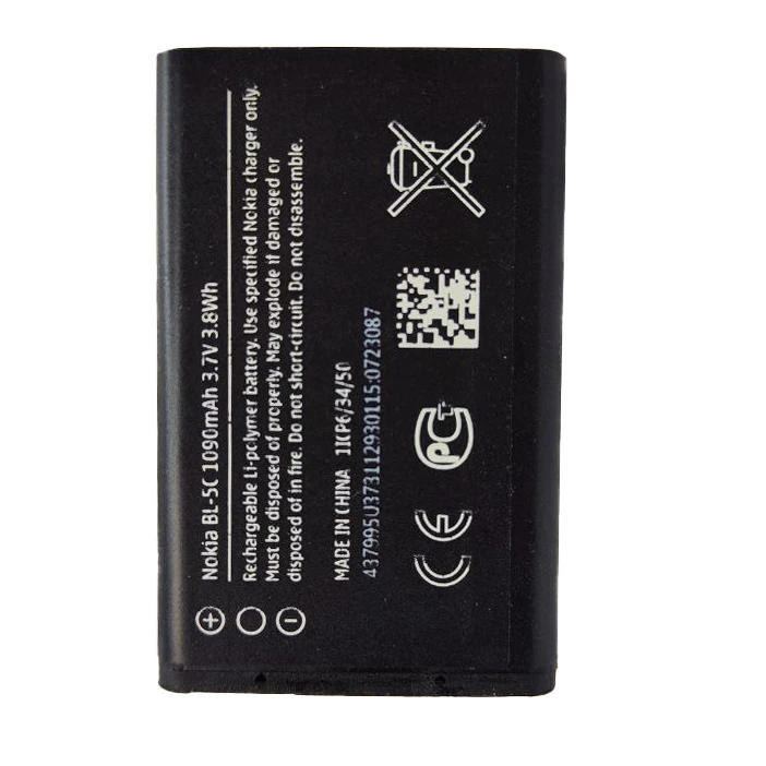 باتری مدل BL-5C ظرفیت 1020 میلی‌آمپر ساعت سازگار با گوشی موبایل نوکیا 106
