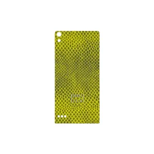 MAHOOT Yellow Snake Skin Cover Sticker for Huawei Ascend P6