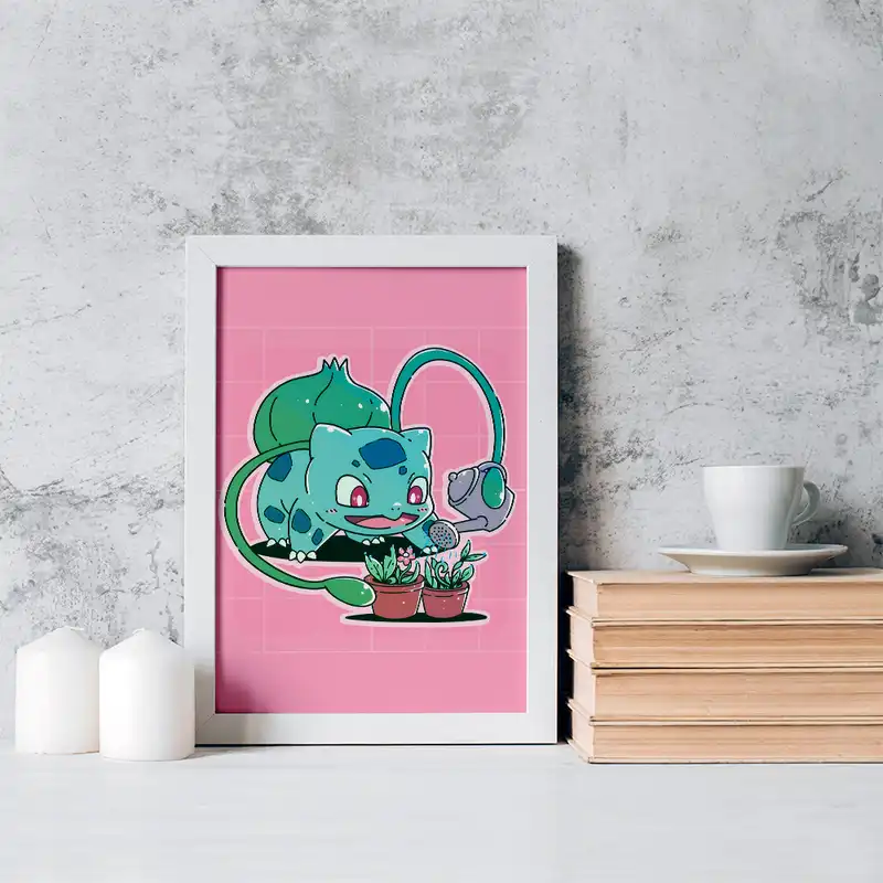 تابلو خندالو مدل بولباسور انیمه پوکمون کد 17357