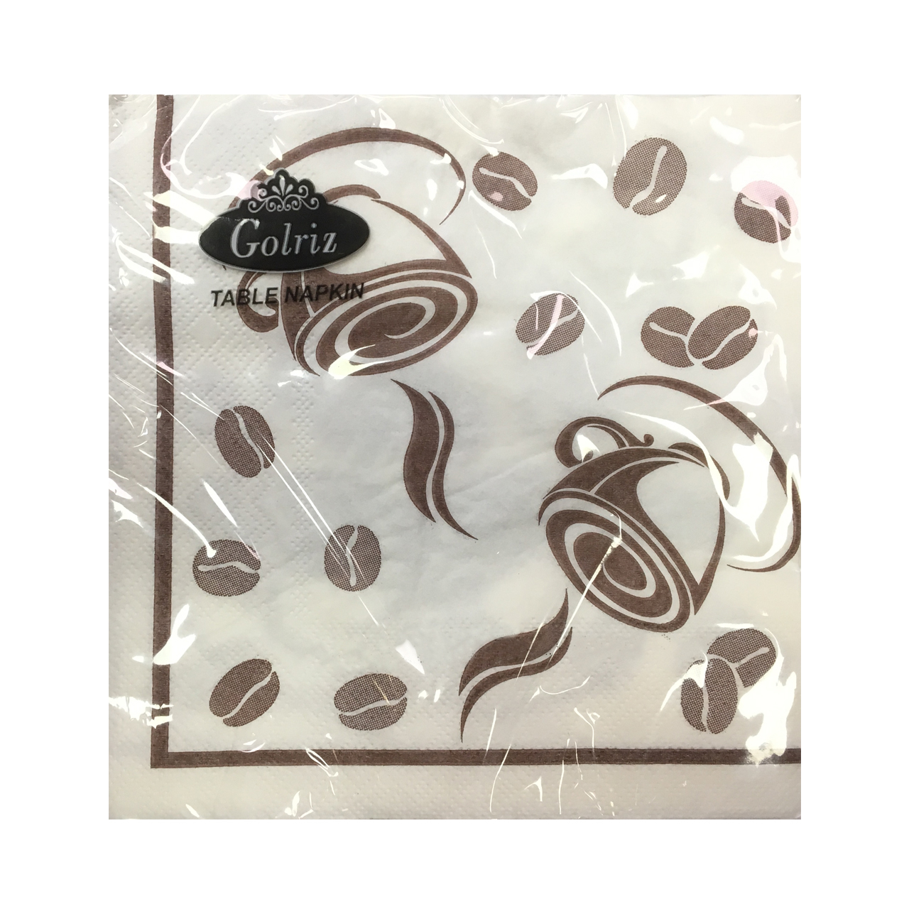 دستمال سفره گلریز مدل table napkin طرح کافه بسته 15 عددی