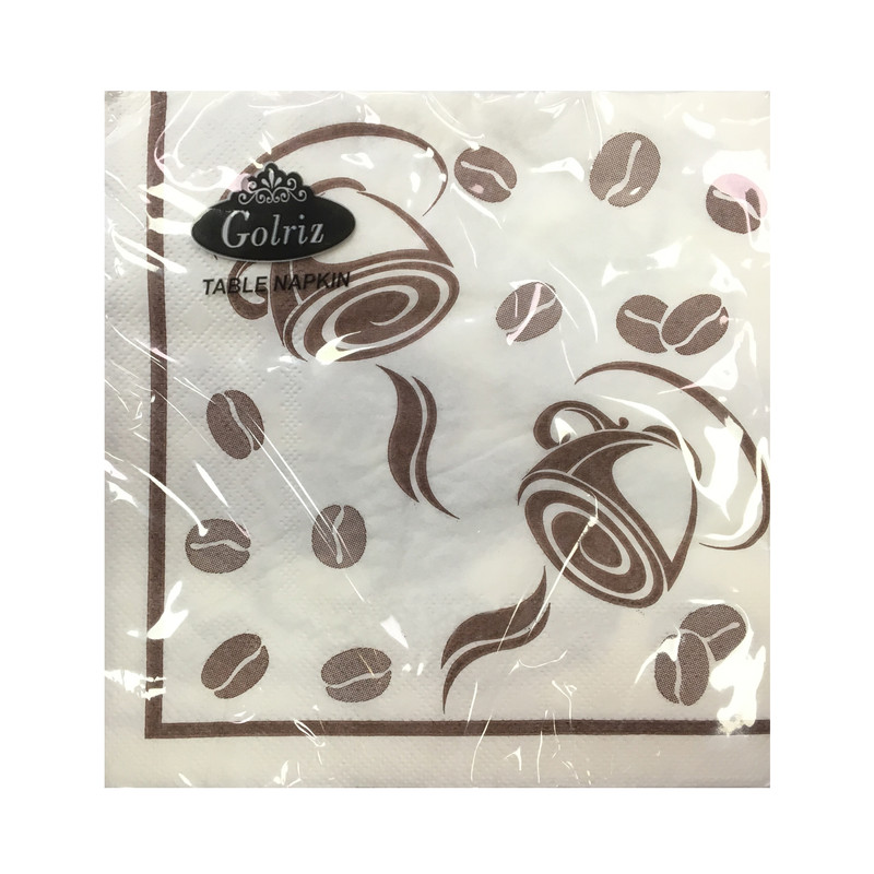 دستمال سفره گلریز مدل table napkin طرح کافه بسته 15 عددی