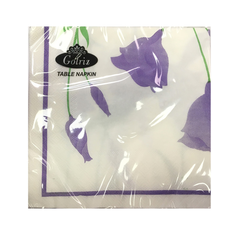 دستمال سفره گلریز مدل table napkin طرح لاله بسته 15 عددی