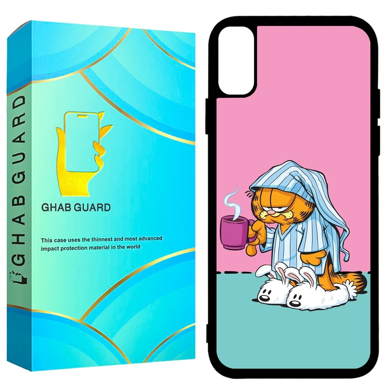  کاور قاب گارد طرح گارفیلد مدل GCHPX مناسب برای گوشی موبایل اپل iPhone X / XS