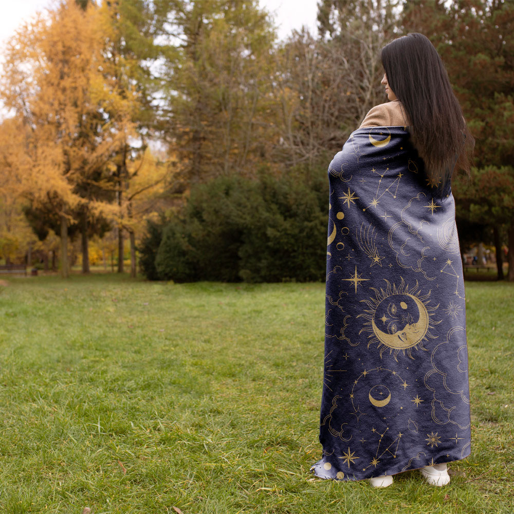 شال مبل مدل شب و ستاره هایش کد Q2SH1038 سایز 98x180 سانتی متر