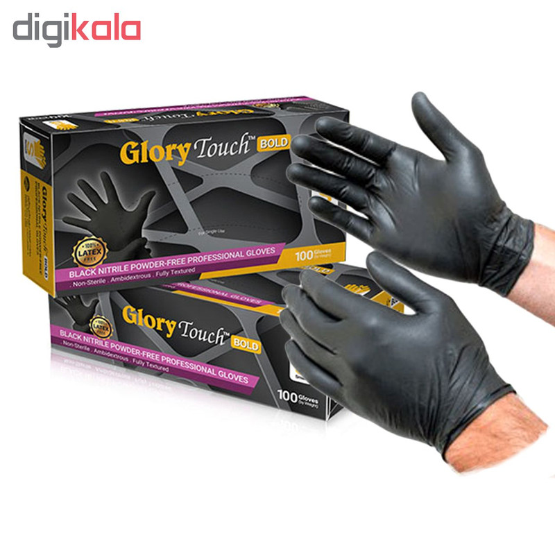 دستکش نیتریل گلوری تاچ سایز کوچک بسته 100 عددی دستکش نیتریل گلوری تاچ سایز کوچک بسته 100 عددی