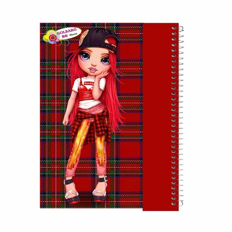 دفتر مشق 80 برگ گلبرگ مدل دختر کد 1052
