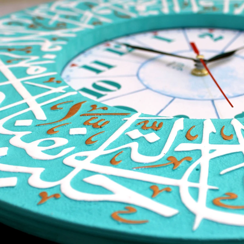 عکس شماره 8 : ساعت دیواری لوح هنر طرح زیارت امام حسین علیه السلام کد 202