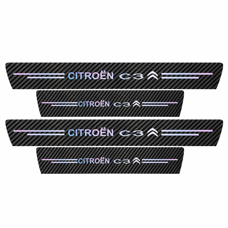 برچسب پارکابی خودرو سولگی مدل کربن کد J67 مناسب برای سیتروئن سی 3 بسته 4 عددی