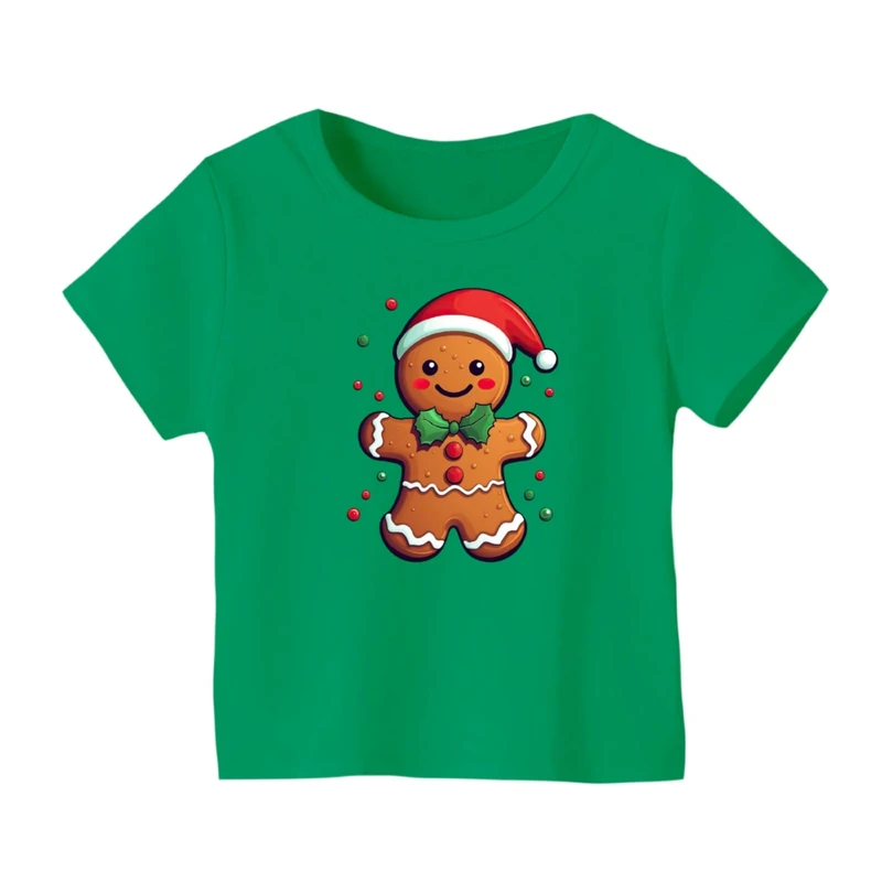 تی شرت آستین کوتاه بچگانه مدل بیسکوییت کریسمس کد 2