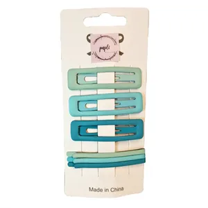 گیره مو دخترانه مدل تق تقی مات بسته 6 عددی