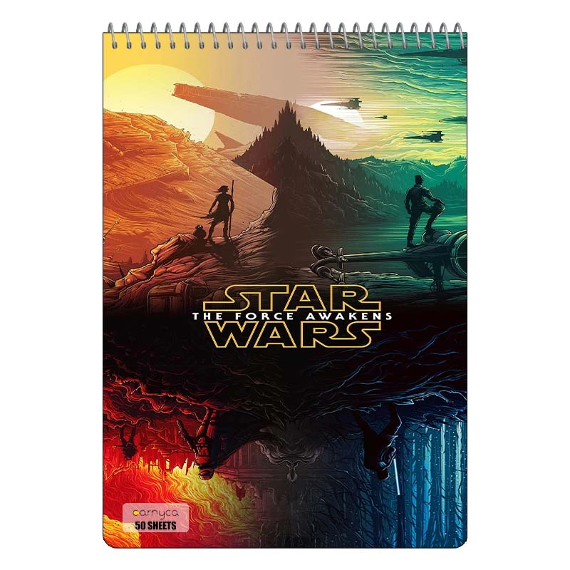 دفتر نقاشی 50 برگ سیمی کارنیکا طرح جنگ ستارگان Star Wars کد 16147