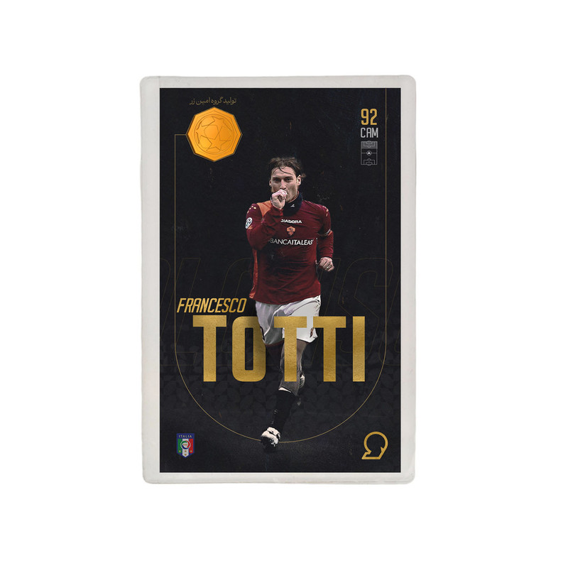 طلا گرمی 18 عیار مدوپد مدل Francesco Totti طرح فوتبالی 2025 کد SO10037