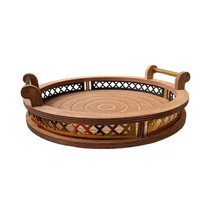 سینی چوبی مدل گرد کد 114