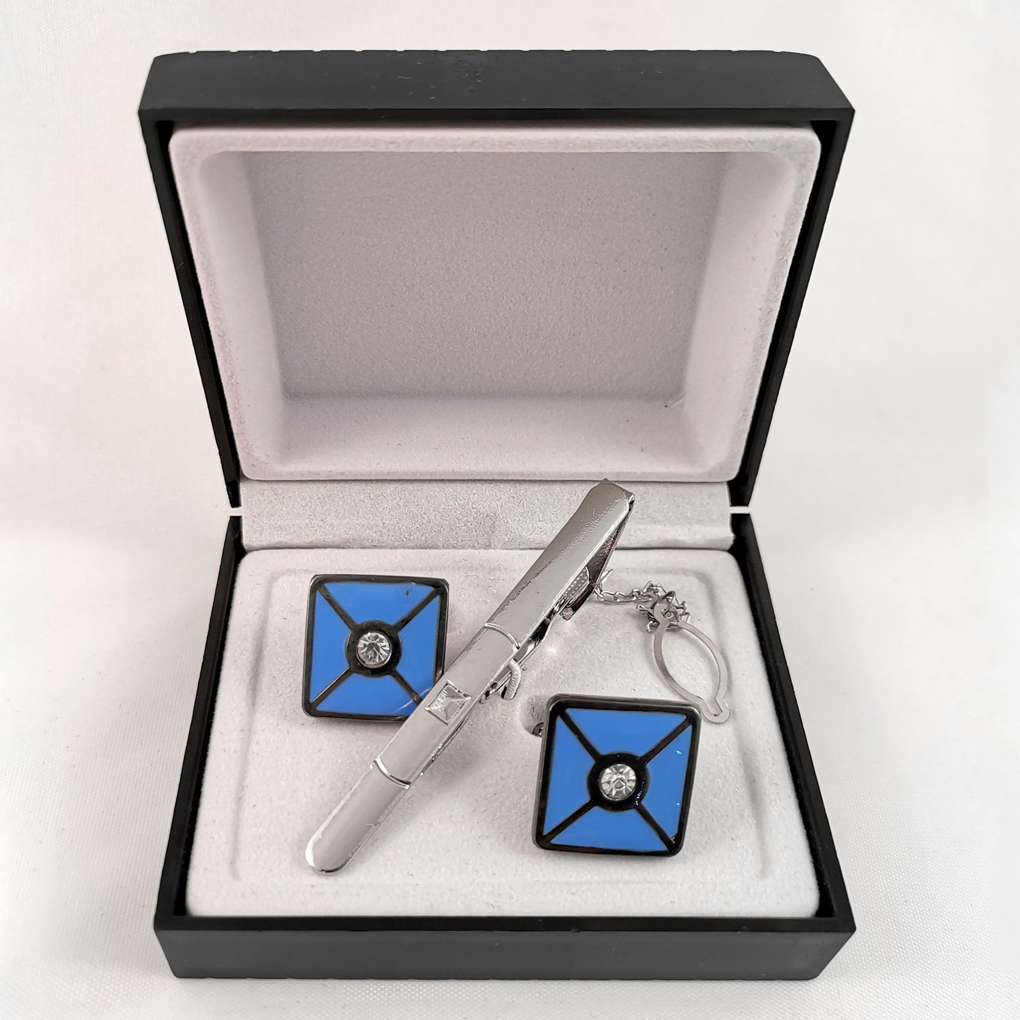 ست دکمه سردست و گیره کراوات مردانه مدل 498