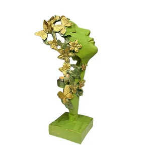 شمعدان پلی استر مدل چهره طرح شکوفه بهاری