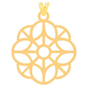 آویز گردنبند طلا 18 عیار زنانه کرابو مدل شکل هندسی Kr31677