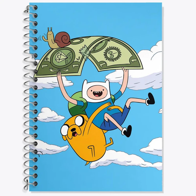 دفتر لغت 50 برگ خندالو مدل جیک و فین وقت ماجراجویی Adventure Time کد 20857