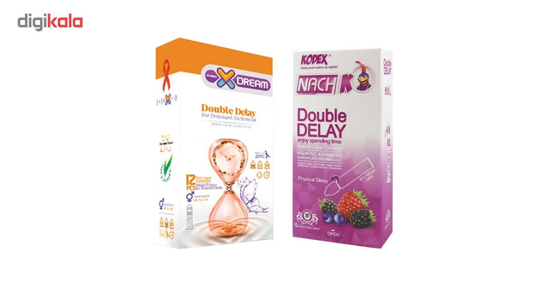 کاندوم ایکس دریم مدل Double Delay بسته 12 عددی به همراه کاندوم تاخیری کدکس مدل Double Delay بسته 10 کاندوم ایکس دریم مدل Double Delay بسته 12 عددی به همراه کاندوم تاخیری کدکس مدل Double Delay بسته 10