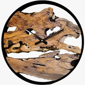 ساعت دیواری مدل روستیک چوبی