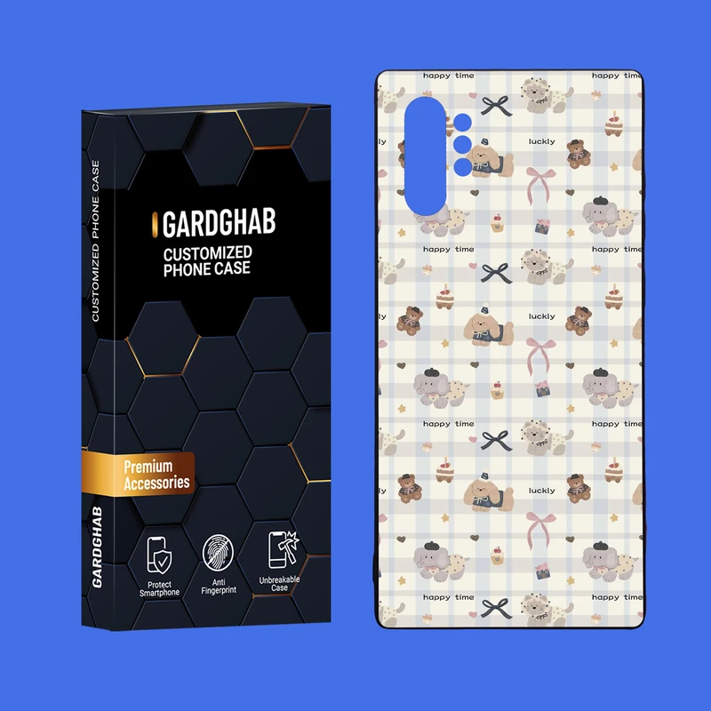 کاور گارد قاب مدل دور ژله ای پشت گلس فانتزی مناسب برای گوشی موبایل سامسونگ Galaxy Note 10 Plus