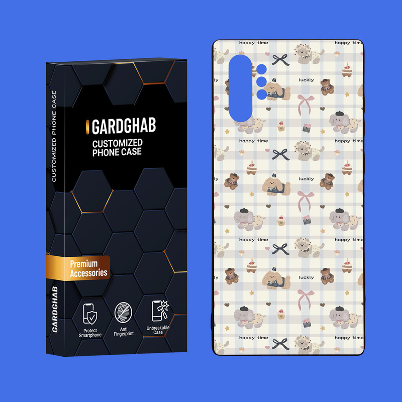 کاور گارد قاب مدل دور ژله ای پشت گلس فانتزی مناسب برای گوشی موبایل سامسونگ Galaxy Note 10 Plus