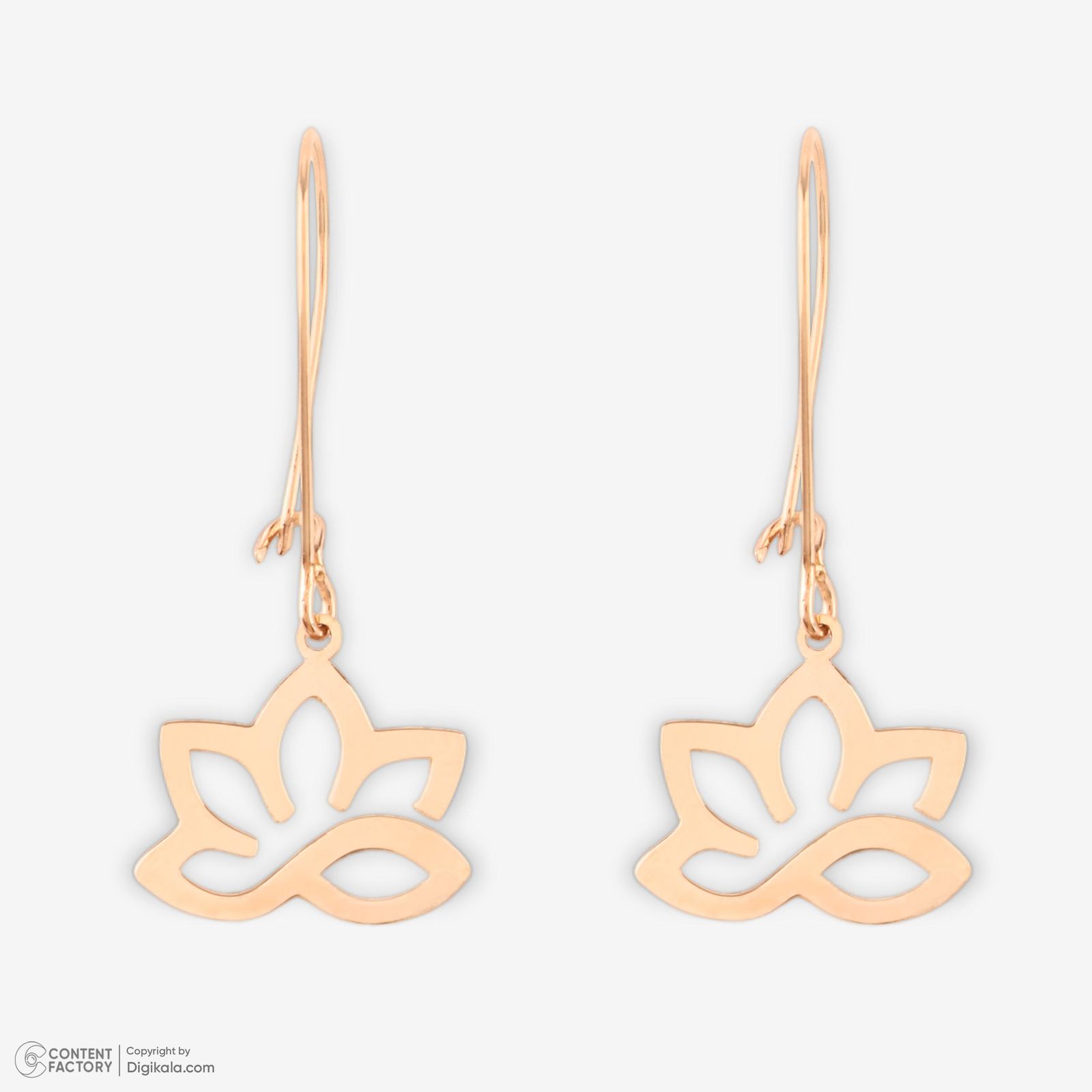 نیم ست طلا 18 عیار زنانه حافا گلد مدل برگ کد nim13 - - 6