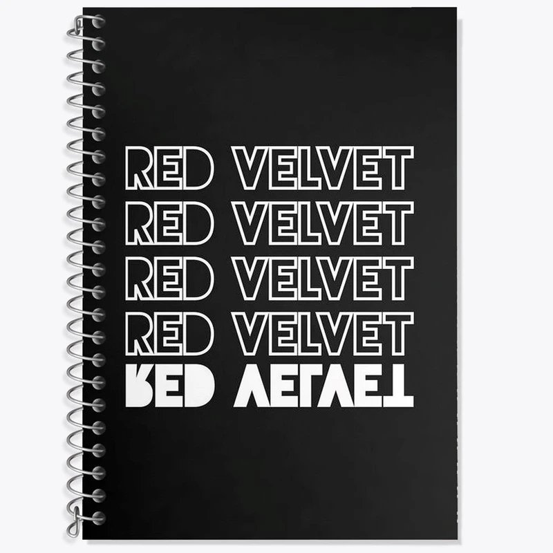دفتر زبان 50 برگ خندالو مدل سه خط طرح گروه رد ولوت Red Velvet کد 19693