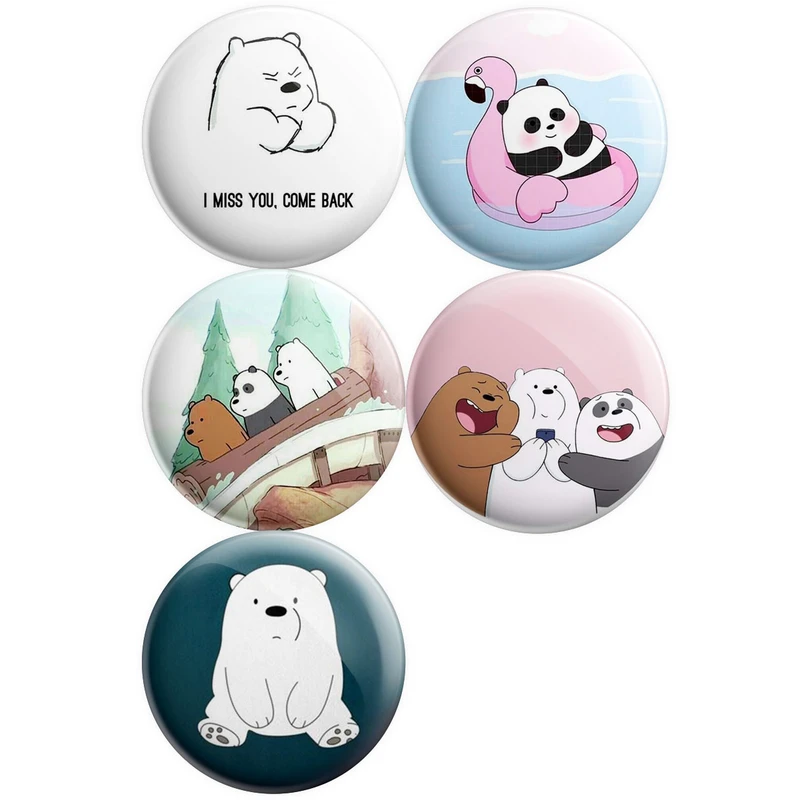 پیکسل پرمانه طرح خرس‌های کله‌فندقی کد pmg5.10951 مجموعه 5 عددی