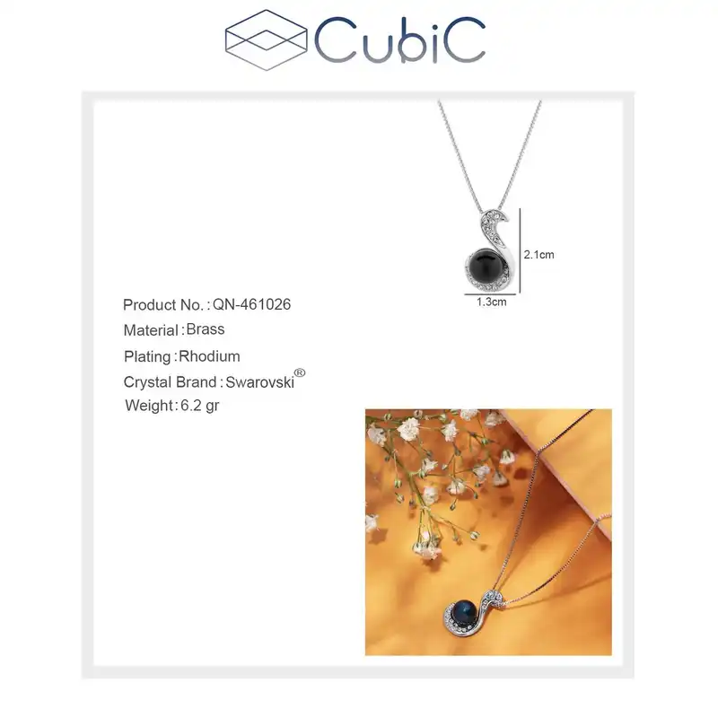 گردنبند زنانه کوبیک مدل QN-461026