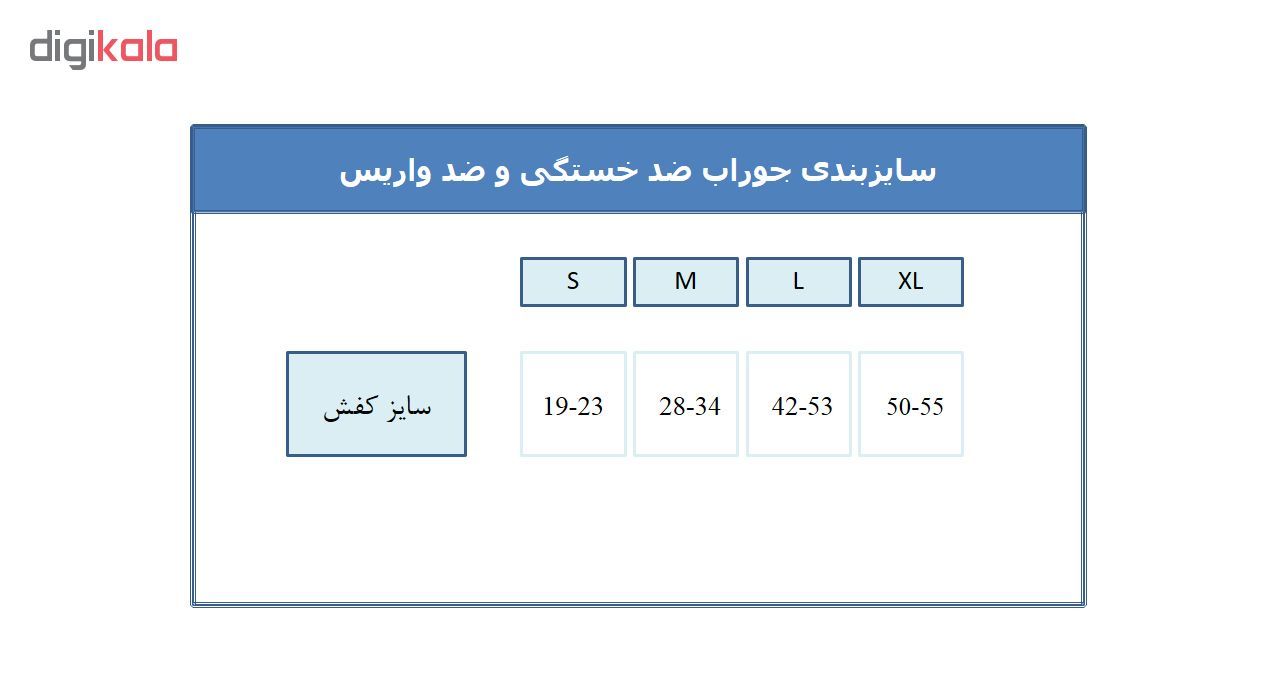 جوراب ضدخستگی ورنا مدل آنتی میکروبیال سایز کوچک -  - 3