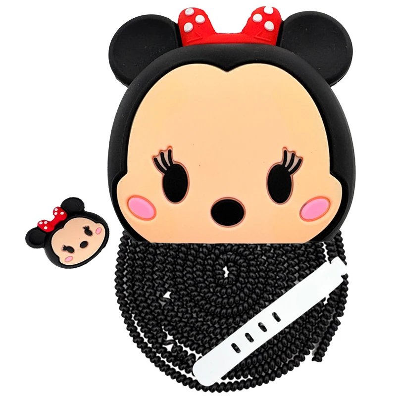 محافظ ٰشارژر میچان طرح میکی موس مدل شارژر اپل 2 پین مجموعه 4 عددی