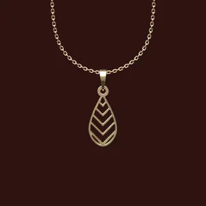 گردنبند طلا 18 عیار زنانه مدوپد مدل هندسی کد X2-1-1143