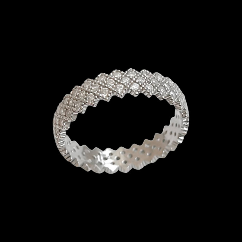 انگشتر نقره زنانه مدل پرنس باریک 201