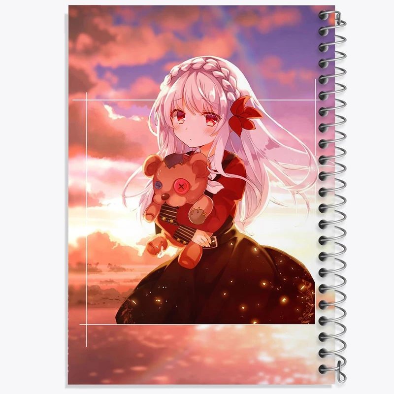 دفتر مشق 50 برگ خندالو مدل دختر انیمه ای کد 18031