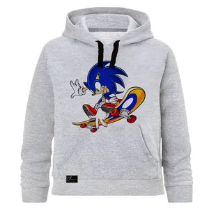 هودی پسرانه طرح سونیک کد J40 رنگ طوسی