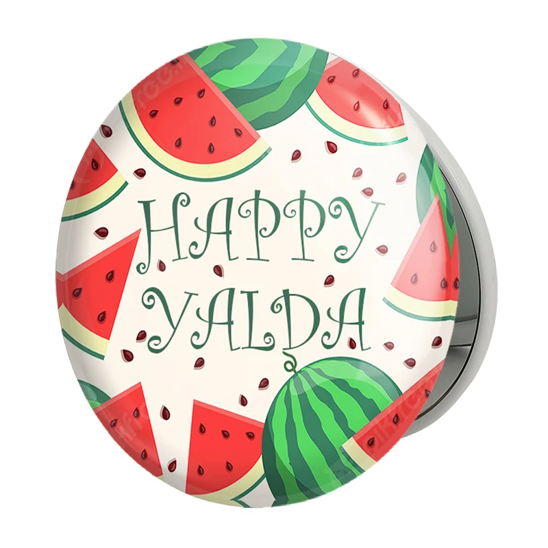 آینه جیبی خندالو طرح شب یلدا مدل تاشو کد 3189 