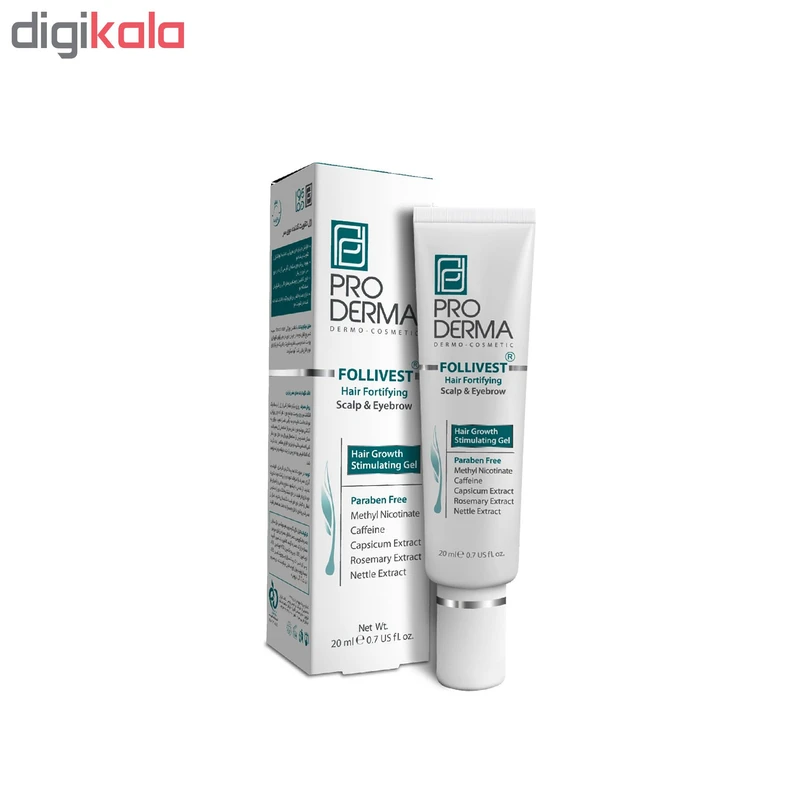 عکس شماره 2 : ژل تقویت مو پرودرما مدل follivest حجم ۲۰ میلی لیتر