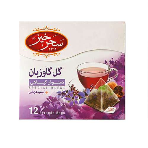 دمنوش گل گاوزبان سحرخیز بسته 12 عددی