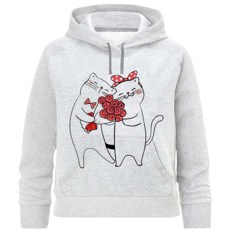 هودی دخترانه مدل گربه عاشق F1072