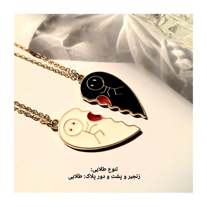 گردنبند دخترانه مدل دوستی قلب مکمل بسته 2 عددی گردنبند دخترانه مدل دوستی قلب مکمل بسته 2 عددی