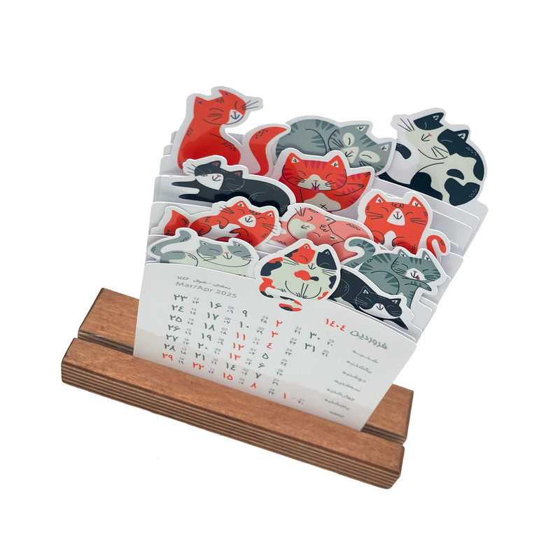 تقویم رومیزی سال ۱۴۰۴ مدل گربه