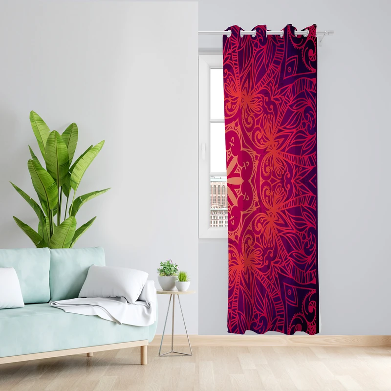 پرده طرح ترنج مدل مخمل پانچی کد 4777 z سایز 140x200 سانتی متر