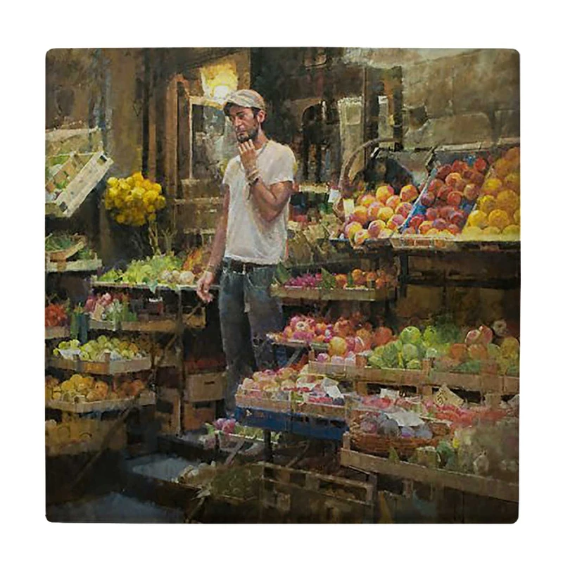  زیر لیوانی  طرح نقاشی میوه فروشی کد    6078598_5012