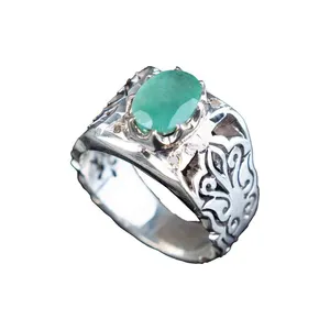 انگشتر نقره مردانه مدل شبکه ای